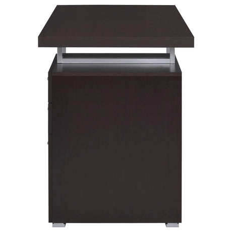 Brennan Cappuccino 3-Drawer Office Desk by Coaster at Eve Furniture