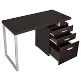 Brennan Cappuccino 3-Drawer Office Desk by Coaster at Eve Furniture