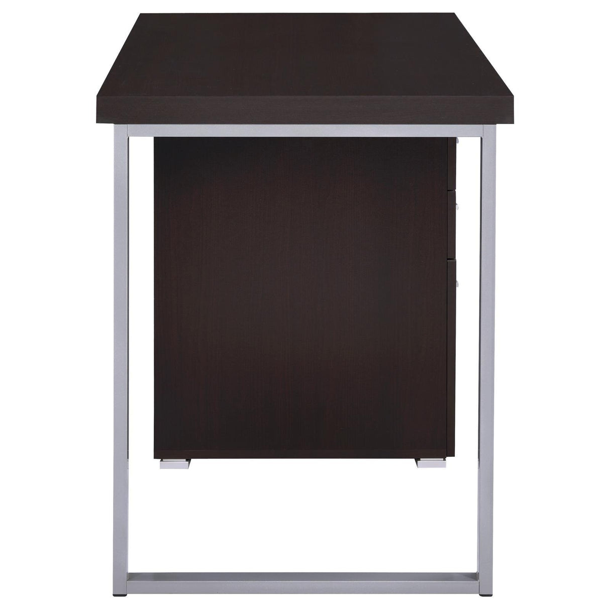 Brennan Cappuccino 3-Drawer Office Desk by Coaster at Eve Furniture