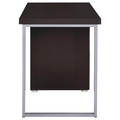 Brennan Cappuccino 3-Drawer Office Desk by Coaster at Eve Furniture