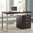 Brennan Cappuccino 3-Drawer Office Desk by Coaster at Eve Furniture