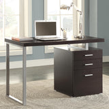 Brennan Cappuccino 3-Drawer Office Desk by Coaster at Eve Furniture