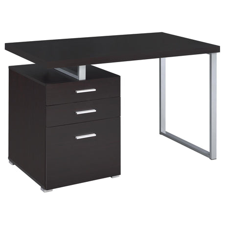 Brennan Cappuccino 3-Drawer Office Desk by Coaster at Eve Furniture