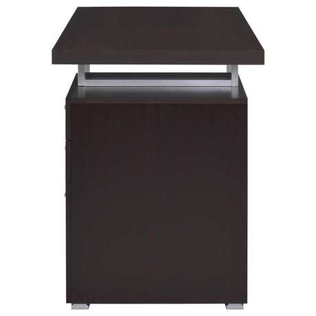 Brennan Cappuccino 3-Drawer Office Desk by Coaster at Eve Furniture