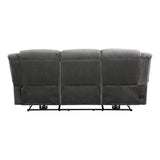 Brennen Charcoal 2-Piece Power Double Reclining Set by Homelegance at Eve Furniture