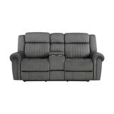 Brennen Charcoal 2-Piece Power Double Reclining Set by Homelegance at Eve Furniture