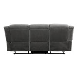 Brennen Charcoal Double Reclining Sofa by Homelegance at Eve Furniture