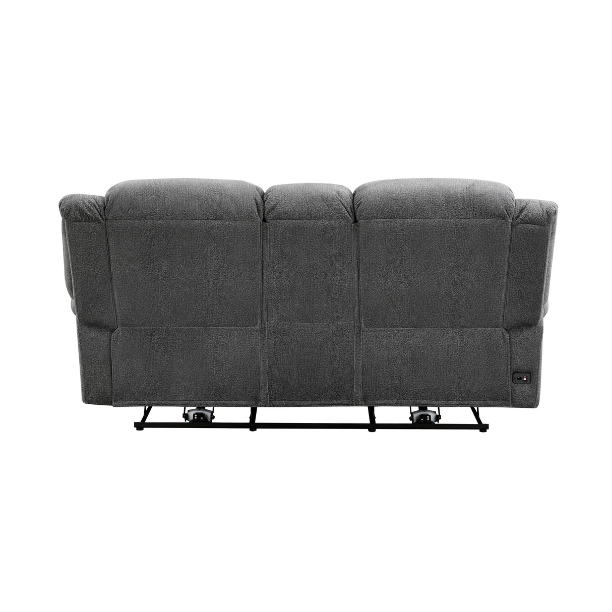 Brennen Charcoal Power Double Reclining Loveseat by Homelegance at Eve Furniture