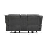 Brennen Charcoal Power Double Reclining Loveseat by Homelegance at Eve Furniture
