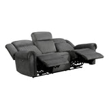 Brennen Charcoal Power Double Reclining Sofa by Homelegance at Eve Furniture