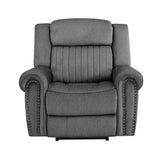 Brennen Charcoal Power Reclining Chair by Homelegance at Eve Furniture