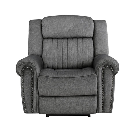 Brennen Charcoal Power Reclining Chair by Homelegance at Eve Furniture
