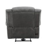 Brennen Charcoal Power Reclining Chair by Homelegance at Eve Furniture