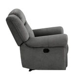Brennen Charcoal Reclining Chair by Homelegance at Eve Furniture