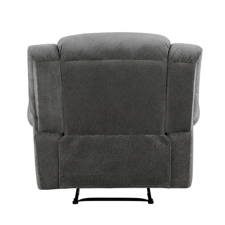Brennen Charcoal Reclining Chair by Homelegance at Eve Furniture