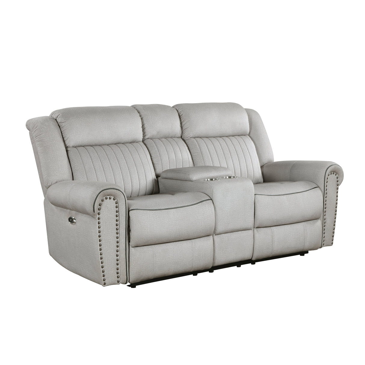 Brennen Mist Double Reclining Living Room Set by Homelegance at Eve Furniture