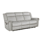 Brennen Mist Double Reclining Sofa by Homelegance at Eve Furniture