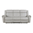 Brennen Mist Double Reclining Sofa by Homelegance at Eve Furniture