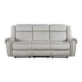Brennen Mist Double Reclining Sofa by Homelegance at Eve Furniture