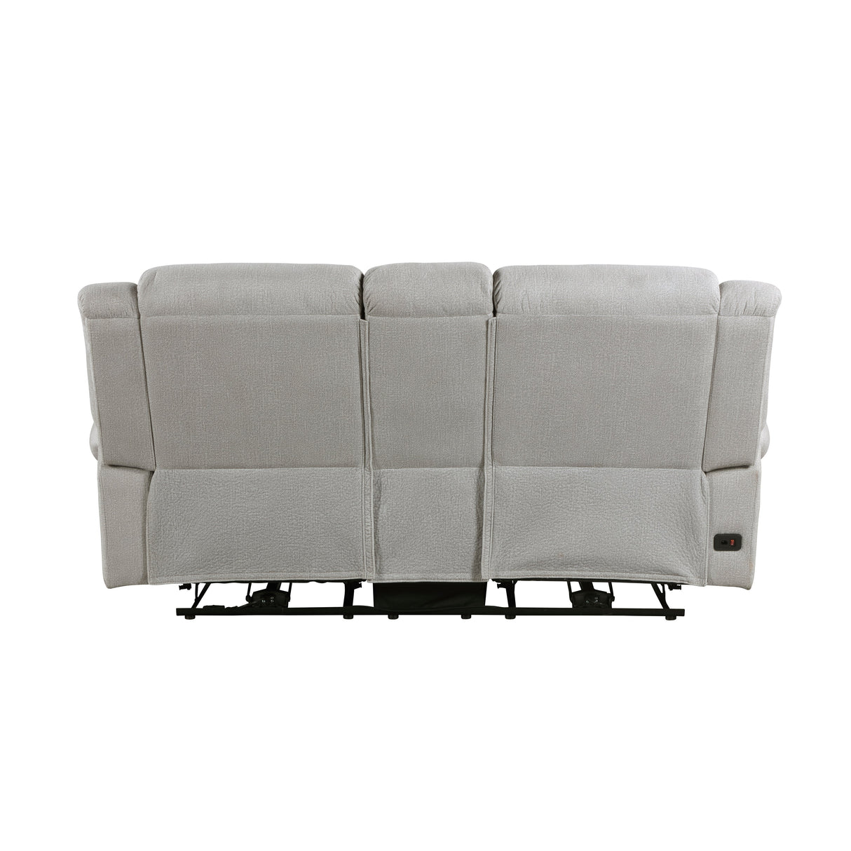 Brennen Mist Power Double Reclining Loveseat with Center Console by Homelegance at Eve Furniture