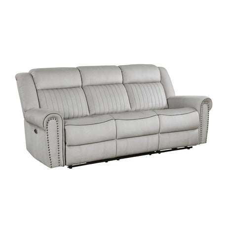 Brennen Mist Power Double Reclining Sofa by Homelegance at Eve Furniture