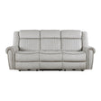 Brennen Mist Power Double Reclining Sofa by Homelegance at Eve Furniture