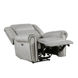 Brennen Mist Power Reclining Chair by Homelegance at Eve Furniture