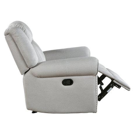 Brennen Mist Reclining Chair by Homelegance at Eve Furniture