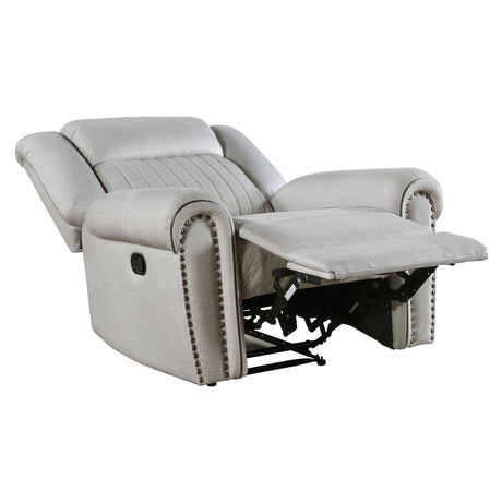Brennen Mist Reclining Chair by Homelegance at Eve Furniture