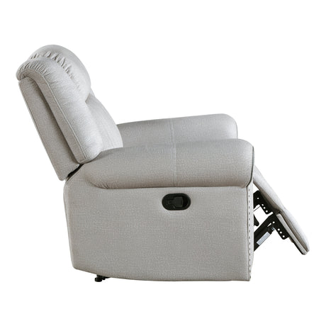 Brennen Mist Reclining Chair by Homelegance at Eve Furniture