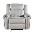 Brennen Mist Reclining Chair by Homelegance at Eve Furniture