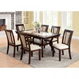 Brent Dark Cherry/Ivory 7-Piece Dining Room Set by Furniture of America at Eve Furniture