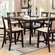 Brent Dark Cherry/Ivory Counter Ht. Table by Furniture of America at Eve Furniture