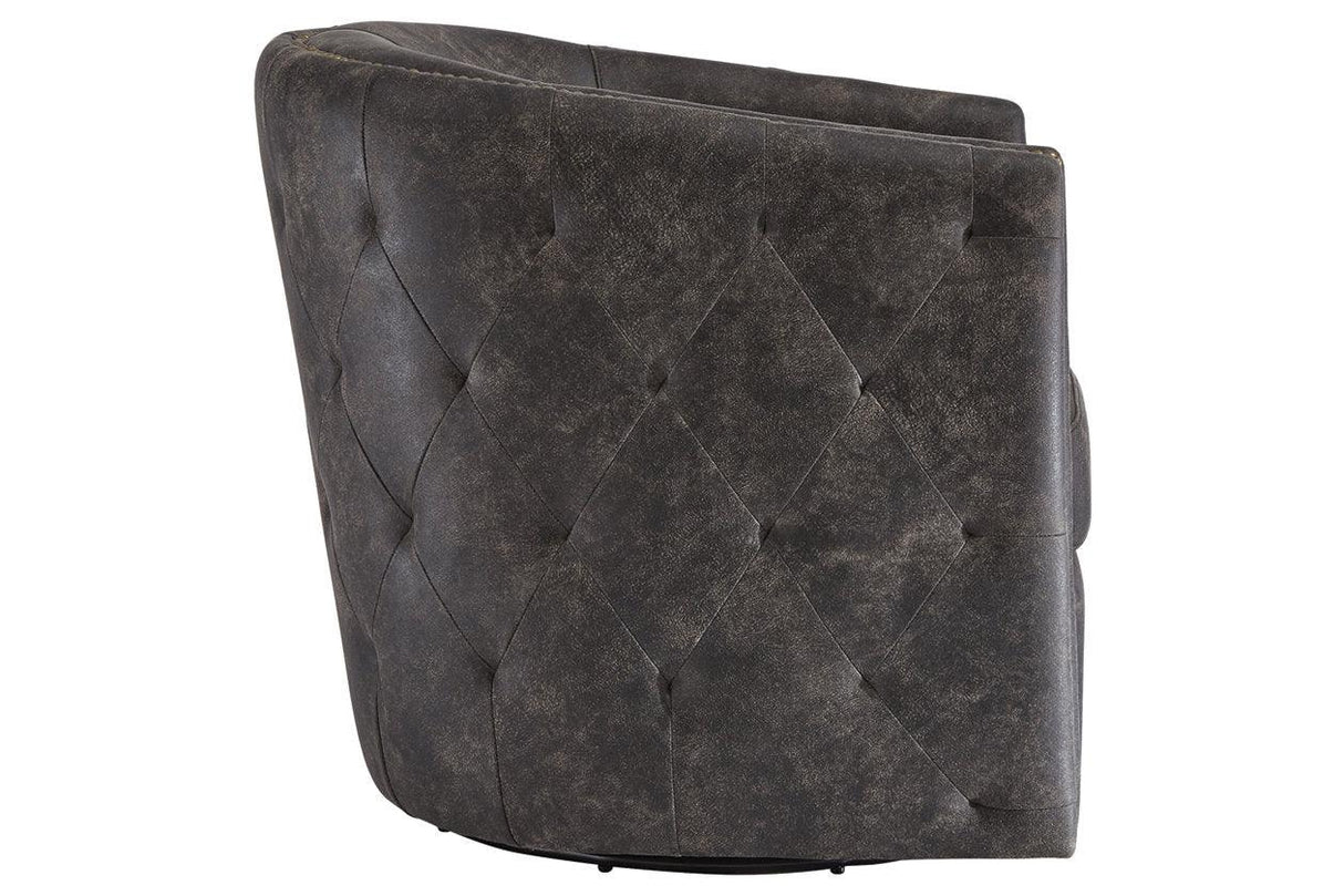 Brentlow Distressed Black Accent Chair by Ashley at Eve Furniture