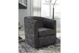 Brentlow Distressed Black Accent Chair by Ashley at Eve Furniture