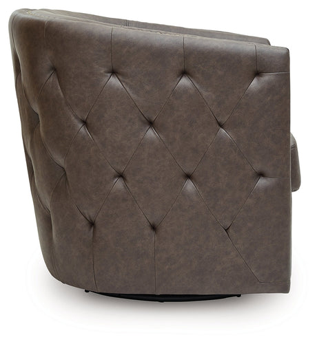 Brentlow Granite Swivel Accent Chair by Ashley at Eve Furniture