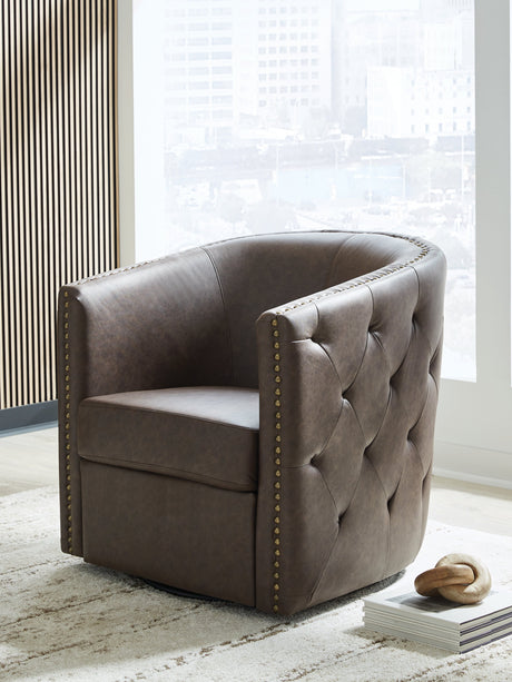 Brentlow Granite Swivel Accent Chair by Ashley at Eve Furniture