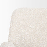 Brently Dining Chair w/ Cream Boucle Fabric & Matte Black Metal Legs, Set of 2 by Mercana at Eve Furniture