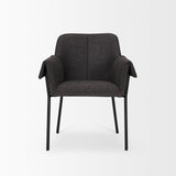 Brently Dining Chair w/ Gray Fabric & Matte Black Metal Legs, Set of 2 by Mercana at Eve Furniture