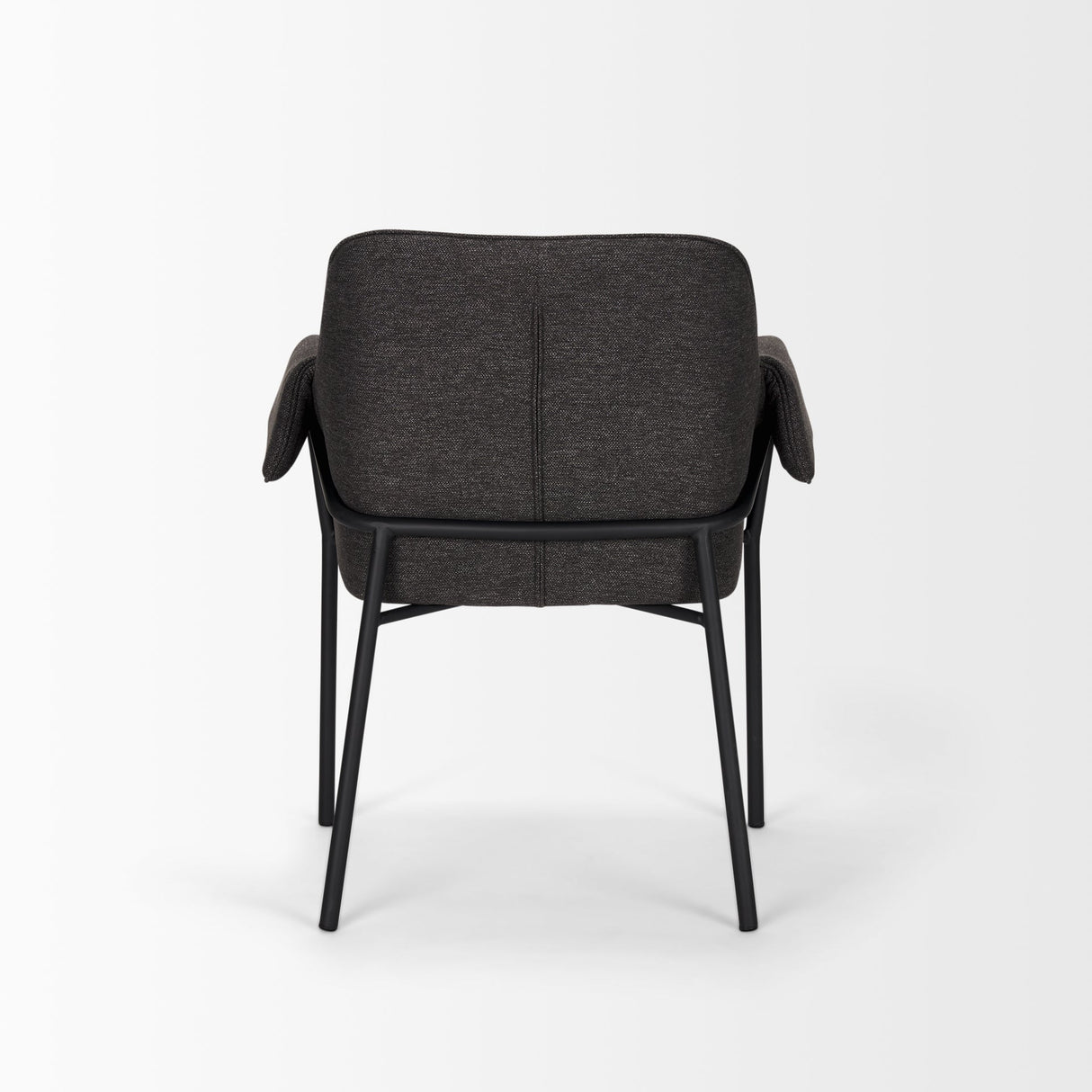 Brently Dining Chair w/ Gray Fabric & Matte Black Metal Legs, Set of 2 by Mercana at Eve Furniture