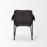 Brently Dining Chair w/ Gray Fabric & Matte Black Metal Legs, Set of 2 by Mercana at Eve Furniture