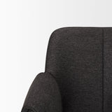 Brently Dining Chair w/ Gray Fabric & Matte Black Metal Legs, Set of 2 by Mercana at Eve Furniture