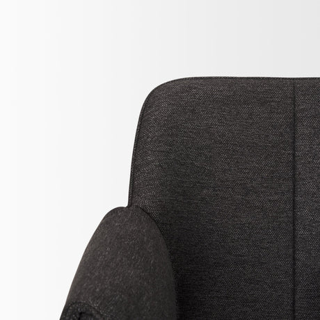 Brently Dining Chair w/ Gray Fabric & Matte Black Metal Legs, Set of 2 by Mercana at Eve Furniture