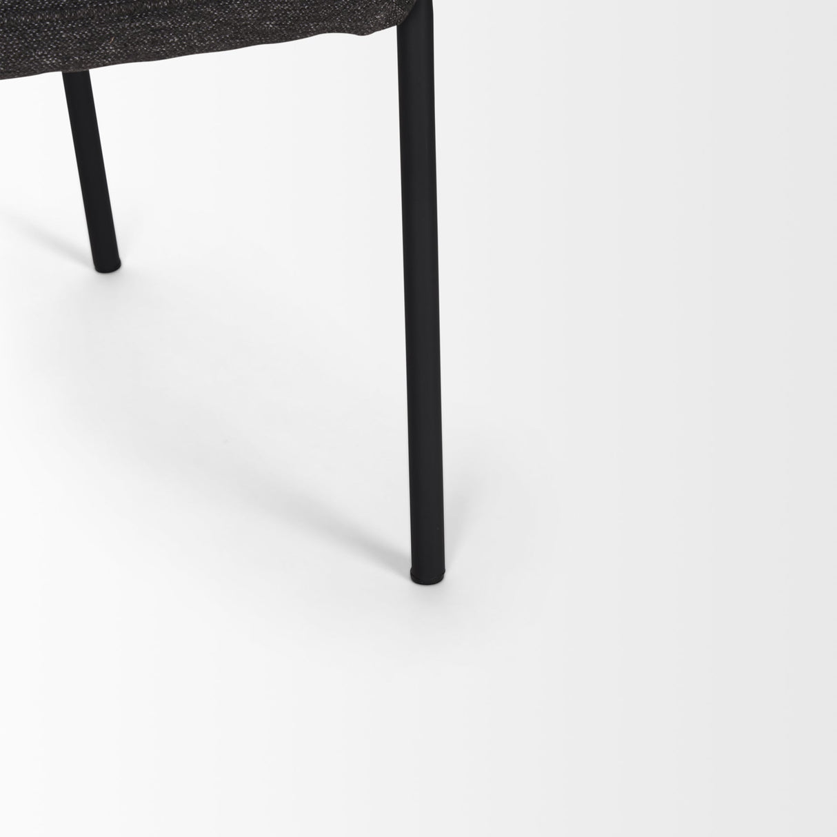Brently Dining Chair w/ Gray Fabric & Matte Black Metal Legs, Set of 2 by Mercana at Eve Furniture