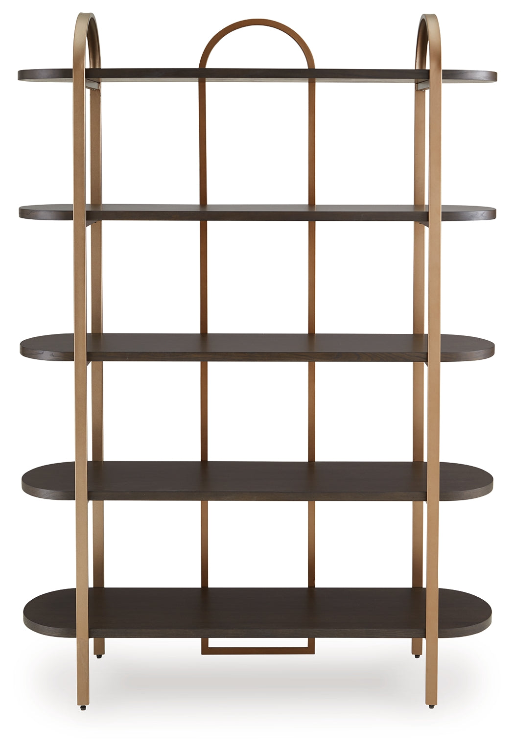 Brentmour Brown/Gold Finish Bookcase