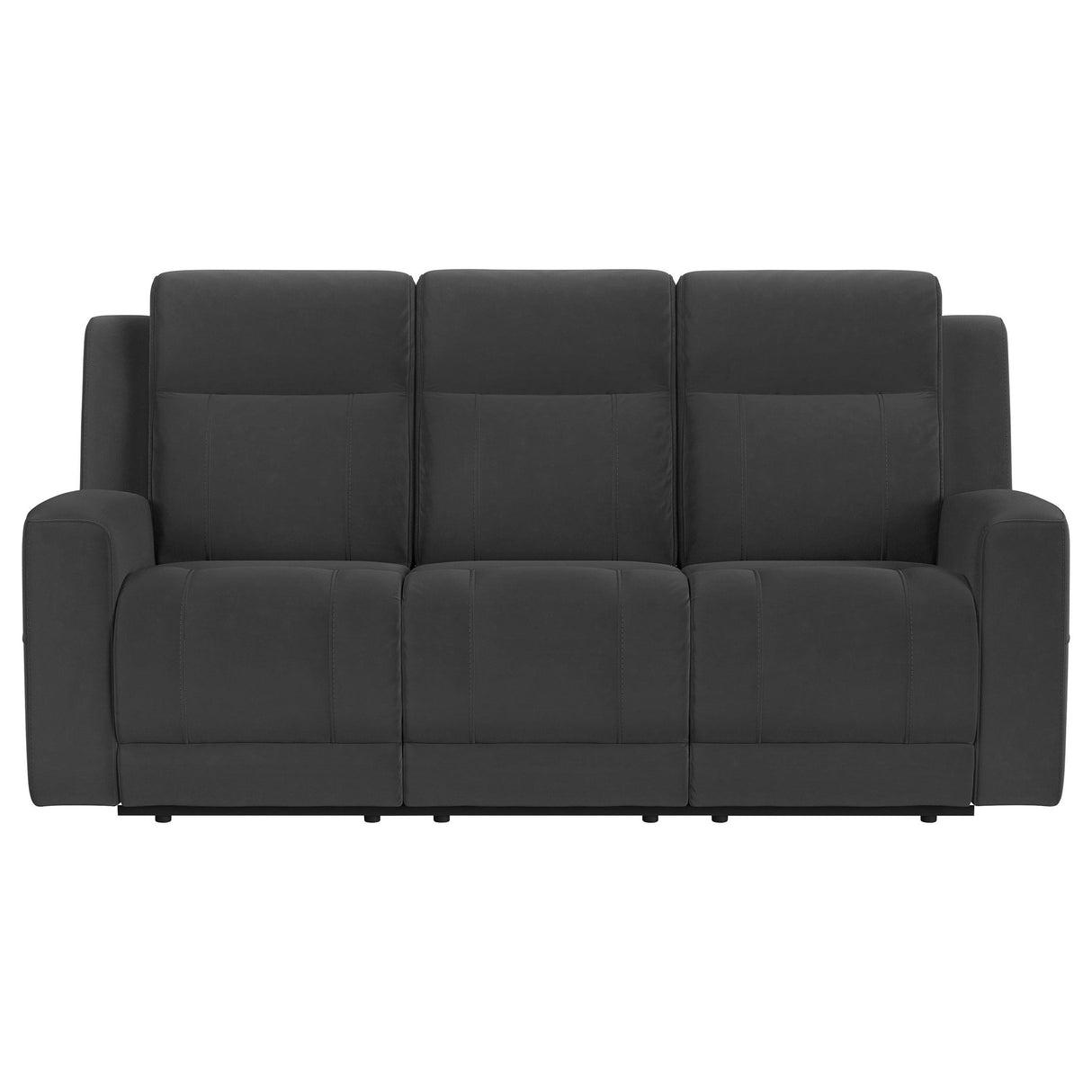 Brentwood 2-piece Upholstered Motion Reclining Sofa Set Dark Charcoal