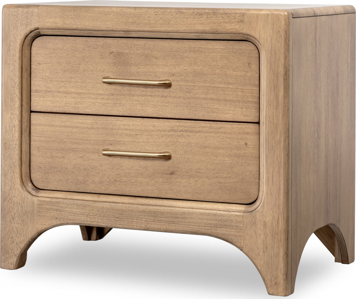 Brentwood Brioche Two Drawer Nightstand w/CM by Modus Furniture at Eve Furniture