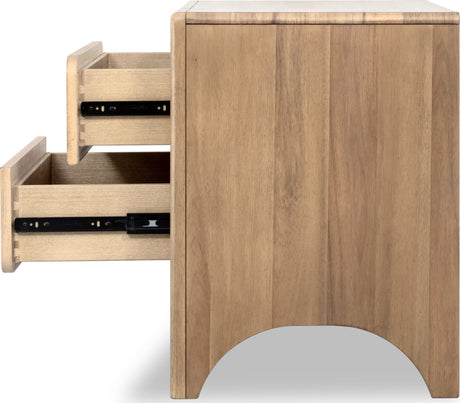 Brentwood Brioche Two Drawer Nightstand w/CM by Modus Furniture at Eve Furniture