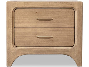 Brentwood Brioche Two Drawer Nightstand w/CM by Modus Furniture at Eve Furniture