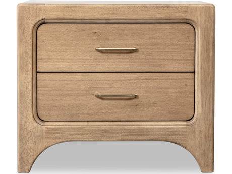 Brentwood Brioche Two Drawer Nightstand w/CM by Modus Furniture at Eve Furniture